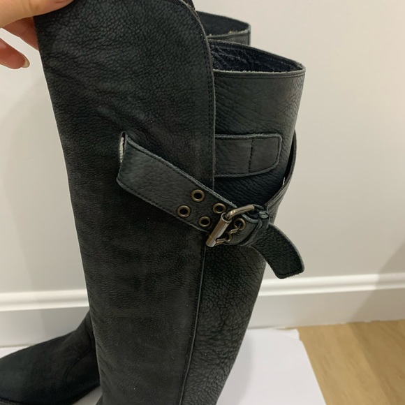 Fendi black leather over the knee tall boots Sz 39 - Picture 6 of 8